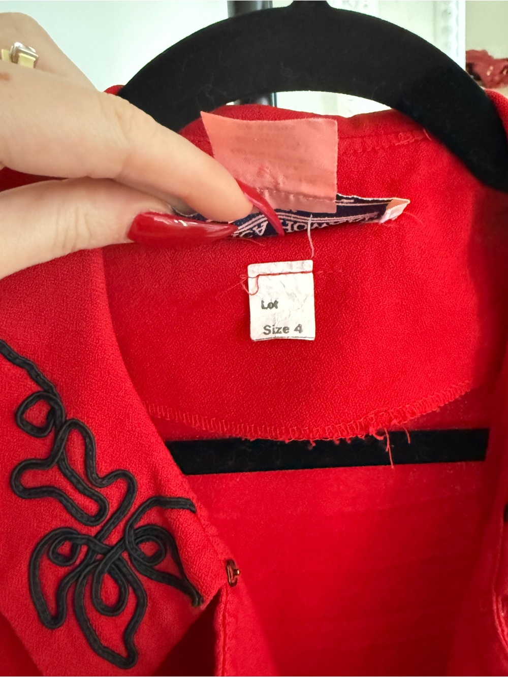 Vintage Jessica Howard Red Embroidered Cropped Jacket - Picture 10 of 16